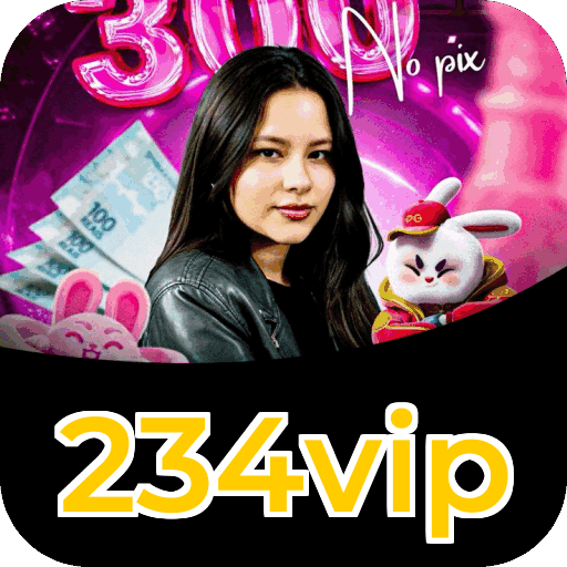 Interface do aplicativo 234vip mostrando jogos disponíveis no iOS e Android